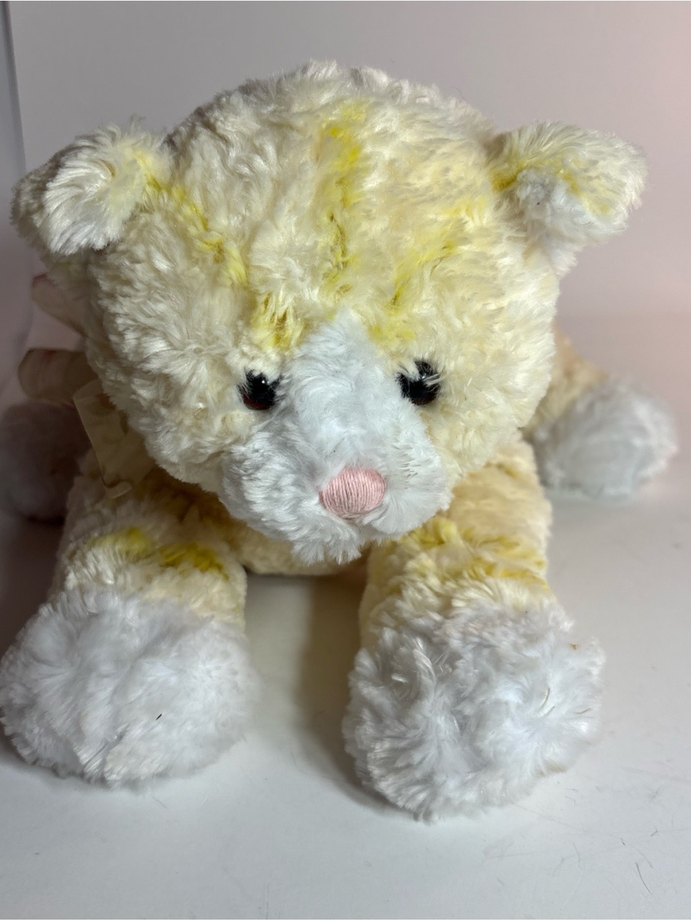 GUND Tabby The Cat Tabby Le Chat Plush Toy 43101 Soft 17" Cream Yellow